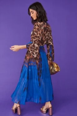Best Seller -Deals Fabulous Women Wear Store jayley silk blend leopard maxi dress p11882 82873 image