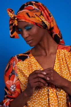 JAYLEY Silk Blend Multi Use Reversible Fish Print Hat