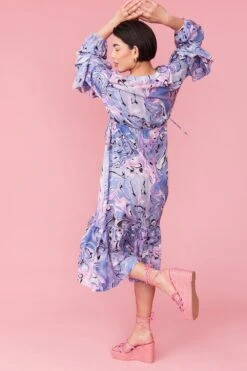 JAYLEY Silk Blend Purple Abstract Dress -Deals Fabulous Women Wear Store jayley silk blend purple abstract dress p12297 84583 image