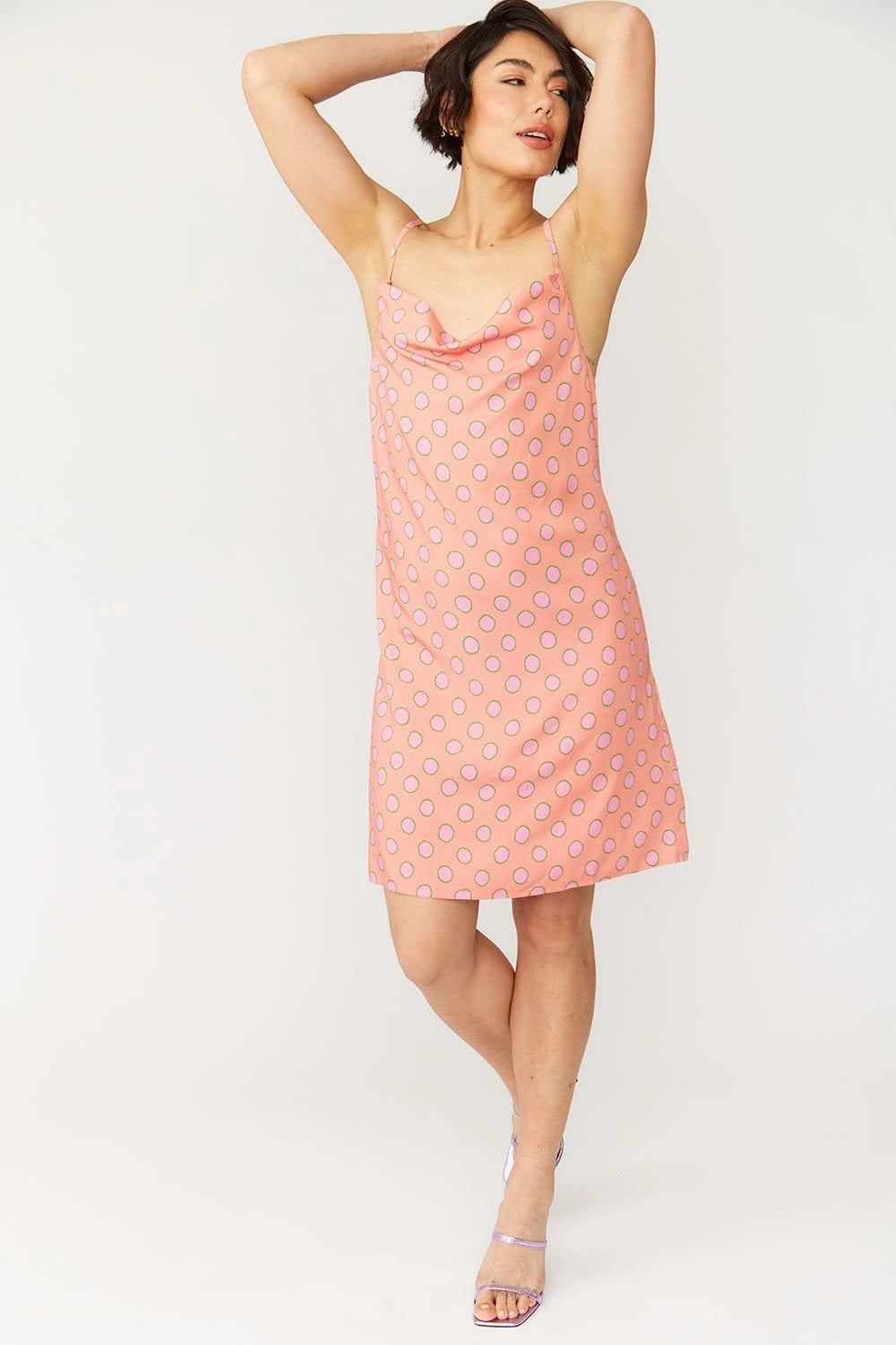 JAYLEY Sustainable Rose Petal Cami Polka Dot Dress 2 JAYLEY Sustainable Rose Petal Cami Polka Dot Dress - Image 2