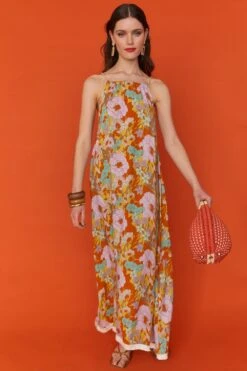 Best Seller -Deals Fabulous Women Wear Store jayley sustainable rose petal maxi dress p12070 83451 image