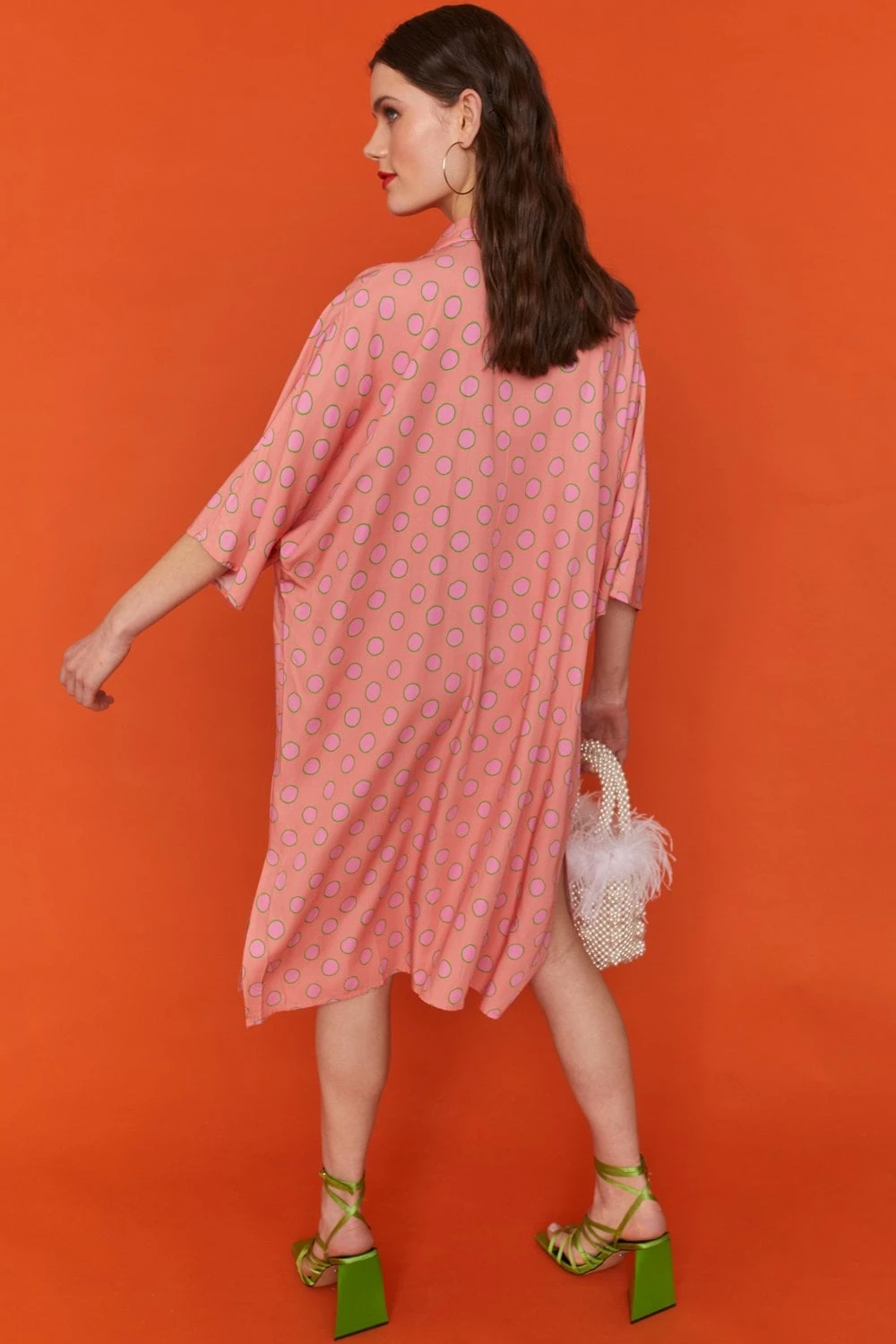 JAYLEY Sustainable Rose Petal Polka Dot Shirt Dress 4 JAYLEY Sustainable Rose Petal Polka Dot Shirt Dress - Image 4