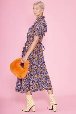 JAYLEY Tencel Blend Floral Wrap Dress -Deals Fabulous Women Wear Store jayley tencel blend floral wrap dress p12955 87769 image