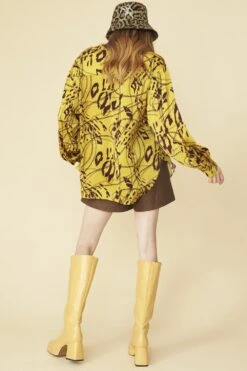 JAYLEY Tencel Blend Lucky Chain Blouse -Deals Fabulous Women Wear Store jayley tencel blend lucky chain blouse p13483 91259 image