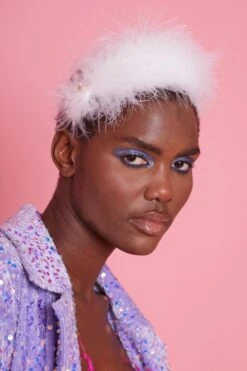 JAYLEY White Feather Headband