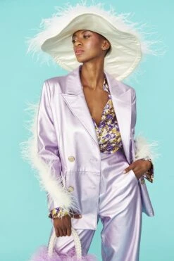 JAYLEY White Ostrich Feather Flapper Oversized Hat -Deals Fabulous Women Wear Store jayley white ostrich feather flapper oversized hat p12693 86011 image