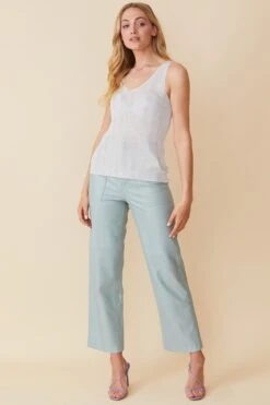 JAYLEY White Saliva Cashmere Vest