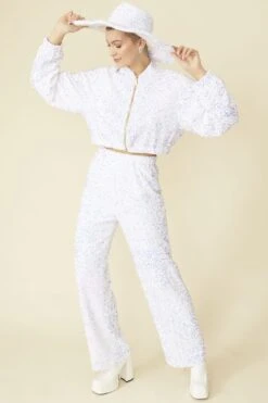 JAYLEY White Sequin Handmade Flapper Hat -Deals Fabulous Women Wear Store jayley white sequin handmade flapper hat p13274 89904 image