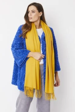 JAYLEY Yellow Cashmere Blend Scarf -Deals Fabulous Women Wear Store jayley yellow cashmere blend scarf p4720 61751 image