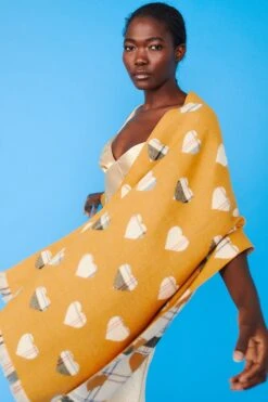 Deals Fabulous Women Wear Store -Deals Fabulous Women Wear Store jayley yellow cashmere blend wrap p7045 76238 image