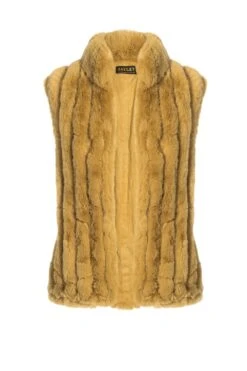 JAYLEY Yellow Faux Fur Gilet -Deals Fabulous Women Wear Store jayley yellow faux fur gilet p3682 57593 image