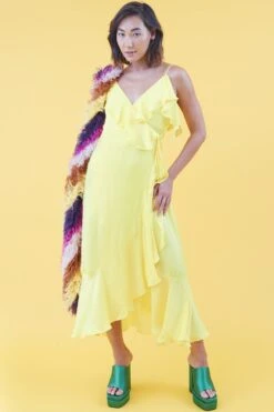 Deals Fabulous Women Wear Store -Deals Fabulous Women Wear Store jayley yellow silk blend maxi ruffle dress p14379 94865 image