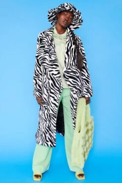 JAYLEY Zebra Faux Fur Oversized Hat -Deals Fabulous Women Wear Store jayley zebra faux fur oversized hat p10870 76543 image